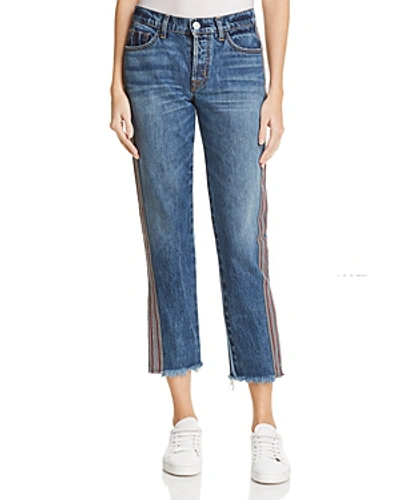 Shop Hudson Stripe Riley Luxe Crop Jeans In Forgiver