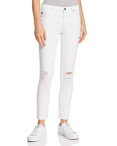 Shop Ag Legging Ankle Jeans In White Torn - 100% Exclusive