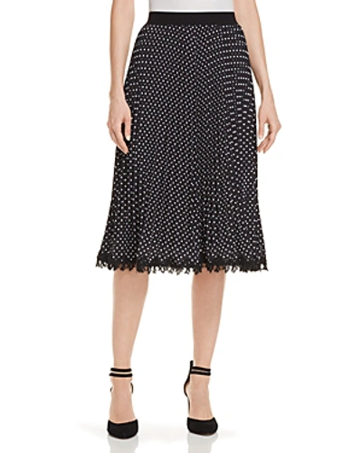 Shop Kobi Halperin Lottie Pleated Polka Dot Skirt - 100% Exclusive In Black Multi