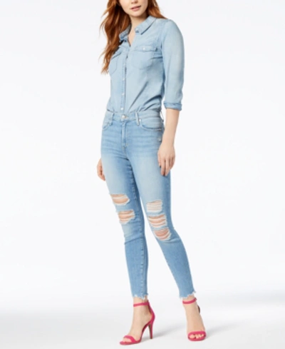 Shop Joe's The Charlie Ankle Ripped Skinny Jeans In Dannika