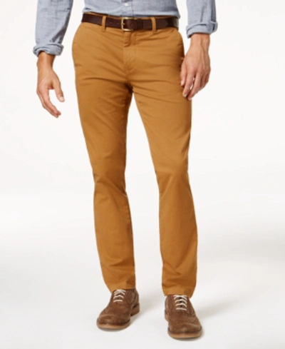 Tommy Hilfiger Men's Slim-fit Stretch Chino Pants In Cohiba Brown | ModeSens
