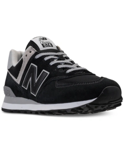 Shop New Balance Men's 574 Casual Sneakers From Finish Line In Black