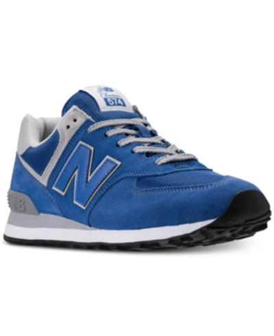 Shop New Balance Men's 574 Casual Sneakers From Finish Line In Classic Blue