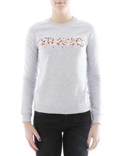 Shop Kenzo Grey Cotton Sweater
