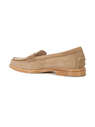 Shop Tod's Penny Loafers - Neutrals
