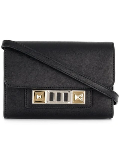 Shop Proenza Schouler Ps11 Wallet With Strap In Black