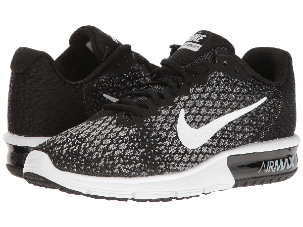 nike air max sequent 2 black and white