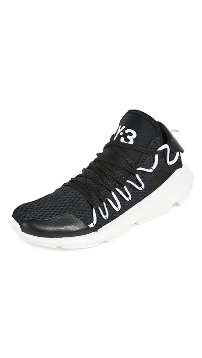 Shop Y-3 Kusari Sneakers In Black/white
