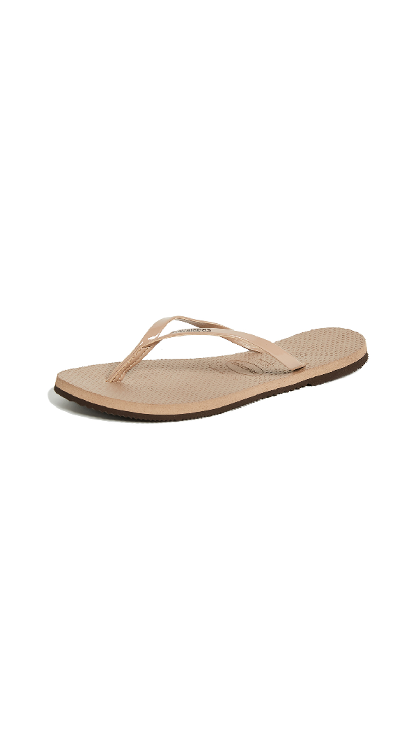 havaianas you metallic rose gold