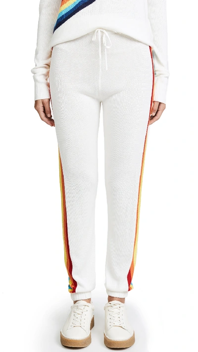 Shop Spiritual Gangster X Madeleine Thompson Rainbow Bebe Pants In White