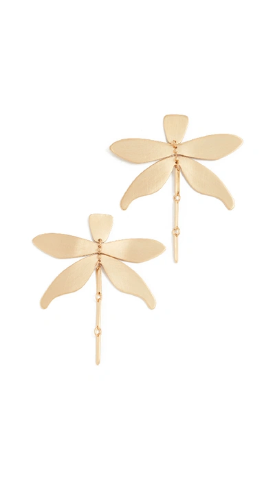 Tory Burch Articulated Dragonfly Earrings In Brass | ModeSens