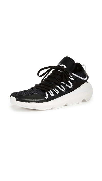 Shop Y-3 Kusari Sneakers In Black/white/white