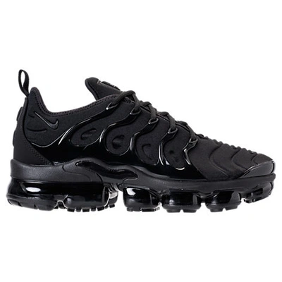 Shop Nike Men's Air Vapormax Plus Running Shoes In Black/black/dark Grey