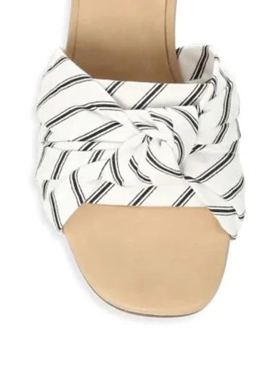 Shop Joie Fabrizia Stripe Wedge Sandals In White Pumpkin