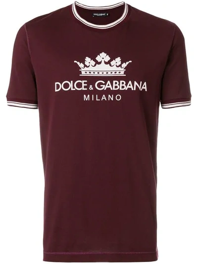 Shop Dolce & Gabbana Logo Print T-shirt - Pink