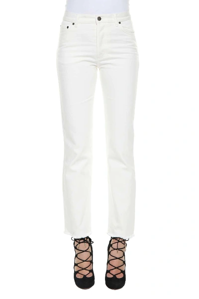 Shop Celine High Waisted Jeans In Bianco