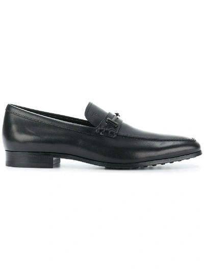 Shop Tod's Buckle-detailed Loafers In Black