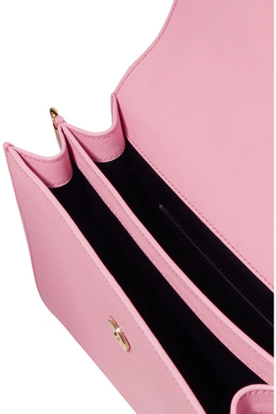 Shop Jw Anderson Logo Leather Shoulder Bag In Pink