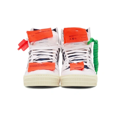 Shop Off-white White & Blue Low 3.0 High-top Trainers In White Blue