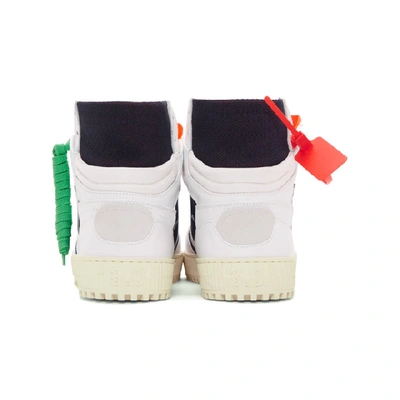 OFF-WHITE WHITE AND BLUE LOW 3.0 HIGH-TOP SNEAKERS