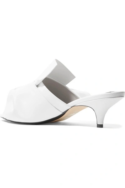 Shop N°21 Knotted Leather Mules In White