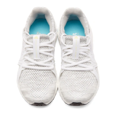 Shop Adidas By Stella Mccartney Grey Ultraboost Parley Slip-on Sneakers In Stone/white/mirblu