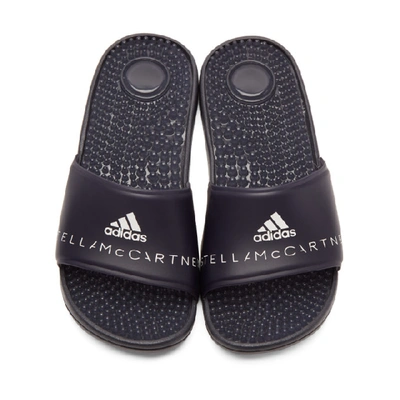 Shop Adidas By Stella Mccartney Black Adissage Slides