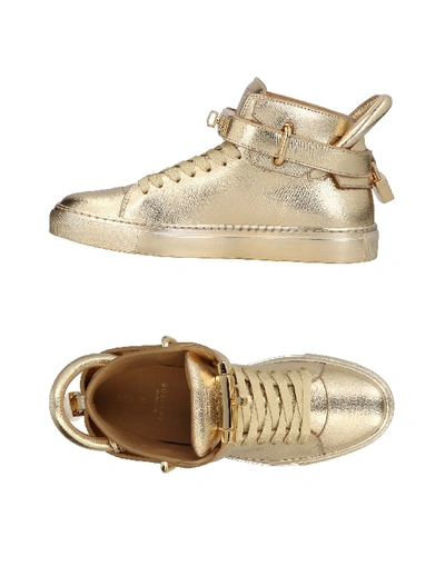 Shop Buscemi Sneakers In Gold