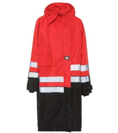 Shop Balenciaga Pulled Parka In Red
