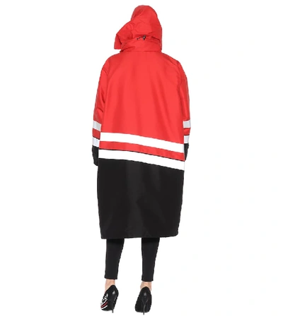 Shop Balenciaga Pulled Parka In Red