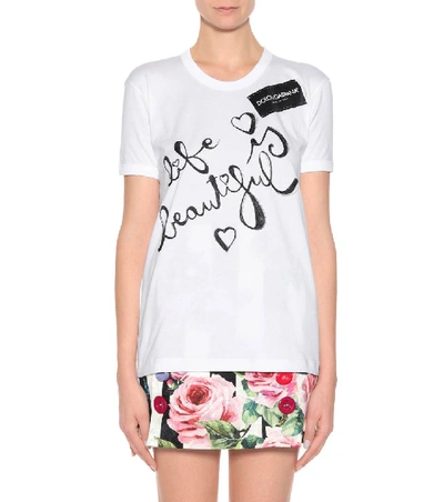 Shop Dolce & Gabbana Printed Cotton T-shirt