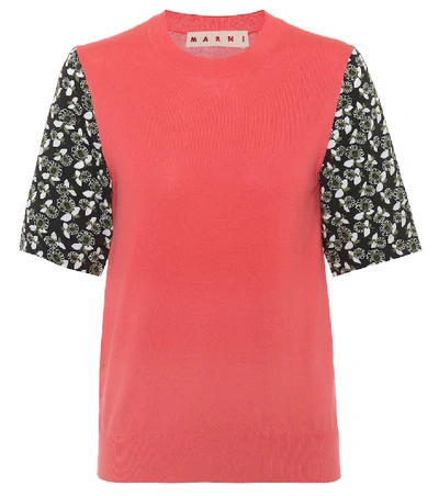 Shop Marni Cotton Jersey T-shirt In Pink