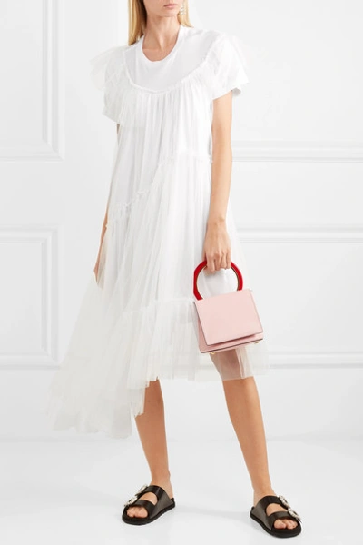 Shop Simone Rocha Layered Cotton-jersey And Tulle Dress In White