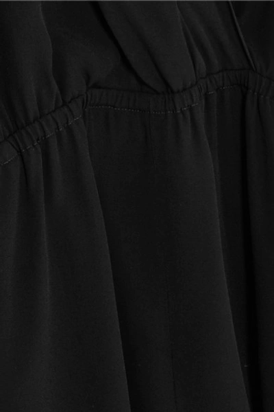 Shop Vanessa Bruno Ibrah Wrap-effect Crepe Playsuit In Black