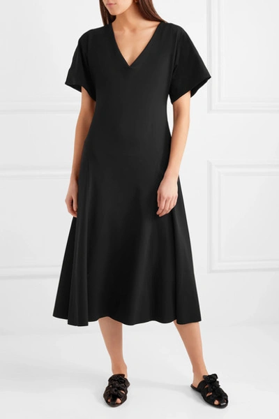 Shop The Row Lucid Stretch-jersey Midi Dress In Black