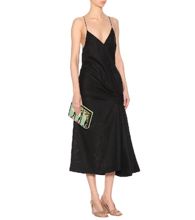 Shop Jacquemus La Robe Samba Wool Dress In Black