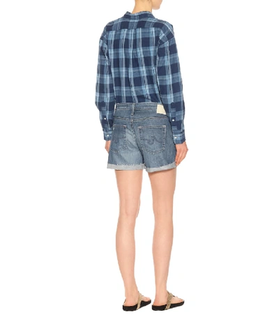 Shop Ag Hailey Denim Shorts In Blue