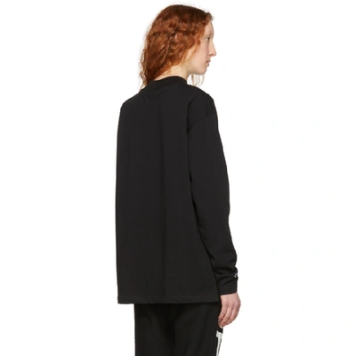 Shop Heron Preston Black Long Sleeve Style T-shirt In 1001 Blk/wh