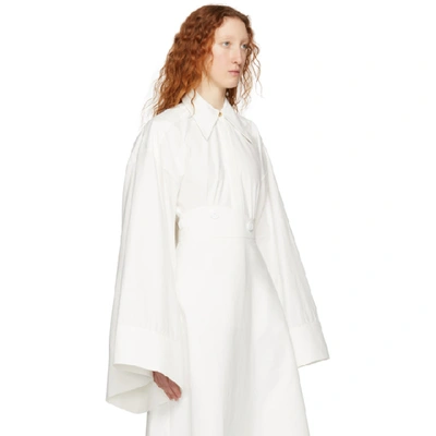 Shop A.w.a.k.e. White Kimono Sleeve Shirt