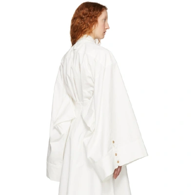 Shop A.w.a.k.e. White Kimono Sleeve Shirt