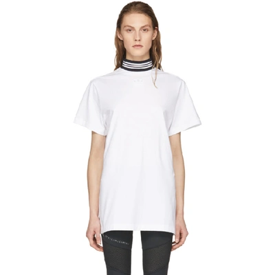 Adidas Originals Longline T-shirt With Three Stripe High Neck - Black |  ModeSens