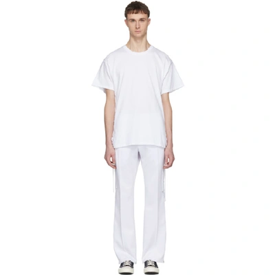 Shop Faith Connexion White Laced T-shirt In 100 White