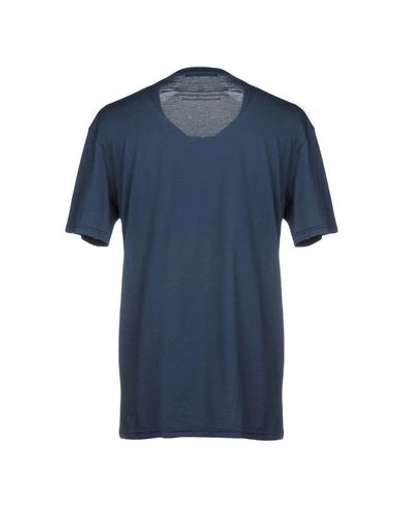 Shop Balmain Man T-shirt Midnight Blue Size S Cotton In Dark Blue