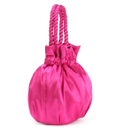 Shop Staud Grace Satin Tote In Pink