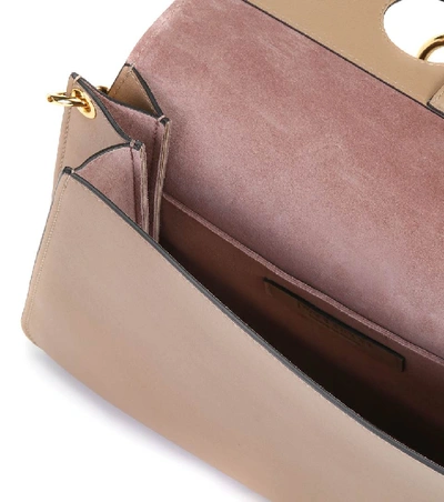 Shop Jw Anderson Medium Pierce Leather Shoulder Bag In Beige