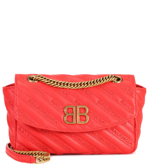 balenciaga chain round s leather shoulder bag