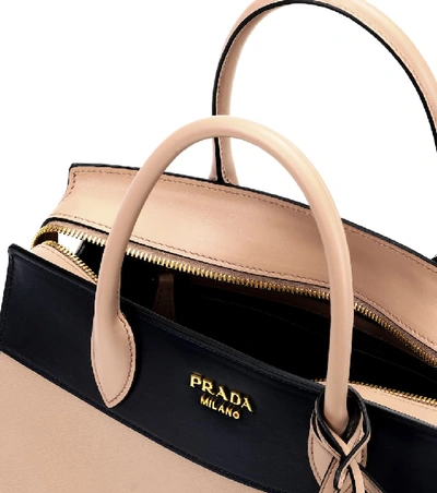 Shop Prada Paradigme Saffiano Leather Tote In Beige