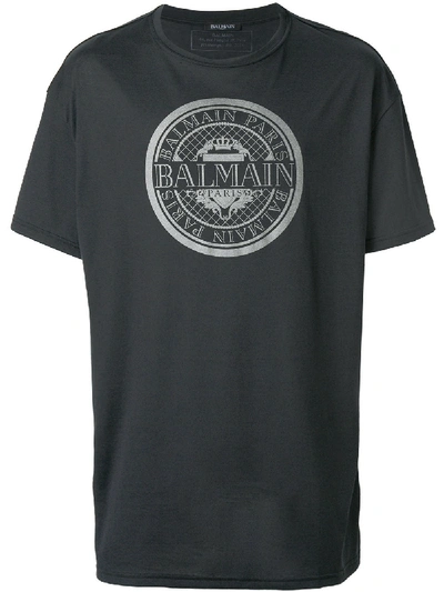 Shop Balmain Logo Print T-shirt