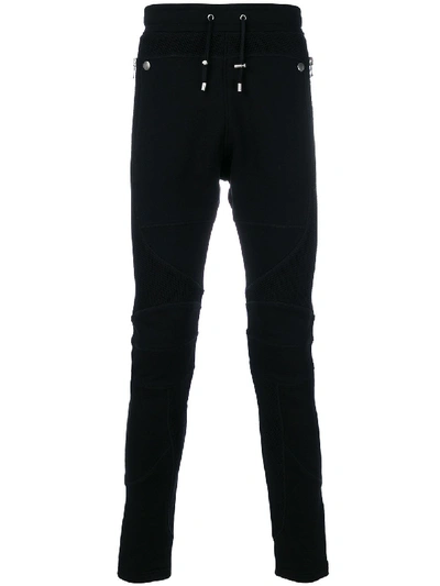 Shop Balmain Mesh-panelled Sweatpants