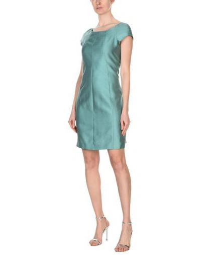Shop Armani Collezioni Short Dresses In Light Green